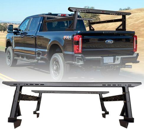 Universal Heavy Duty fruck Bed Rack - Adjustable Height, Extendable, Aluminum Cross Bars for Most Pickup rucks Ram Silverado GMC Tacoma Tundra Gladiator F150 F250 F350 in Saudi Arabia