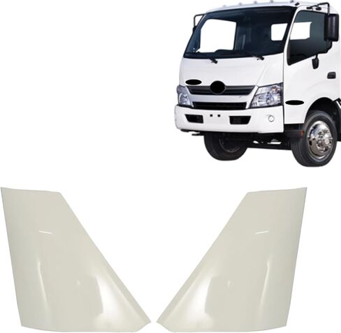 JX RACING 2 PCS Side Corner Panel Compatible with Hino 155/165/195/300 2012-2016 2017 2018 2019 2020 2021 2022 2023 Dutro Driver&Passenger Side in Saudi Arabia