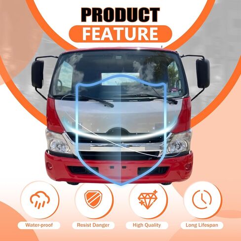 JX RACING 2 PCS Side Corner Panel Compatible with Hino 155/165/195/300 2012-2016 2017 2018 2019 2020 2021 2022 2023 Dutro Driver&Passenger Side in Saudi Arabia