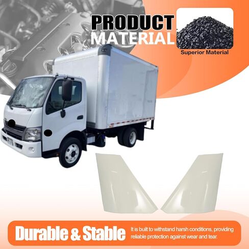 JX RACING 2 PCS Side Corner Panel Compatible with Hino 155/165/195/300 2012-2016 2017 2018 2019 2020 2021 2022 2023 Dutro Driver&Passenger Side in Saudi Arabia