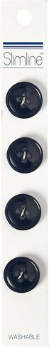 Slimline Buttons Series 1-Navy 4-Hole 5/8" 4/Card in Saudi Arabia