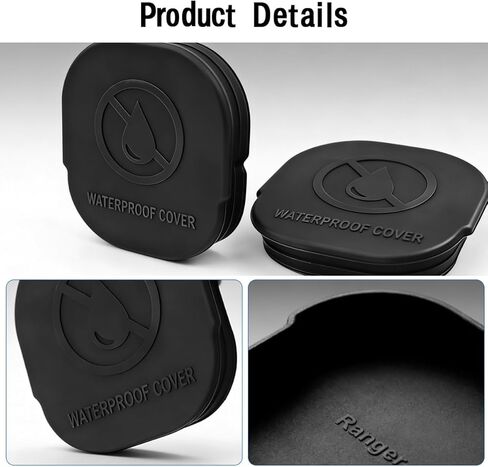 2pcs Silicone Car Frame Tube Hole Plugs Compatible with 2023 2024 2025 Ford Ranger Dustproof Sandproof Rear Wheel Rail Covers in Kuwait