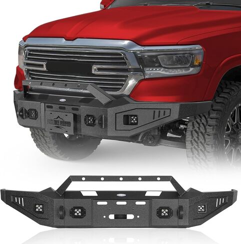 Hooke Road 19-24 Ram Front Winch Bumper for 2019 2020 2021 2022 2023 2024 Dodge Ram 1500 (Exclude EcoDiesel, Rebel, TRX & Ram 1500 Classic) in Kuwait
