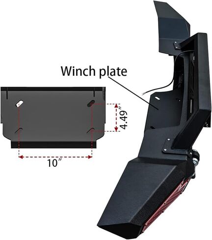 Fit 2007-2024 Wrangler JK/JL&Gladiator JT Steel New Front Bumper With Winch Plate&Lights&D-Rings（Black Texture） in Saudi Arabia