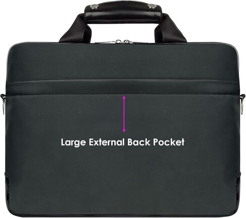 15-Inch Professional Shoulder Messenger Bag with Leather Accents | Laptop & Tablet Carry Case with Dual Handles, Organizer Pockets & Strap in Saudi Arabia