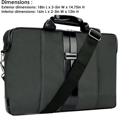 15-Inch Professional Shoulder Messenger Bag with Leather Accents | Laptop & Tablet Carry Case with Dual Handles, Organizer Pockets & Strap in Saudi Arabia