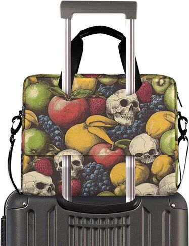 Laptop Bag Sleeve Fruit Skull Print 16 in Computer Briefcase with Comfortable Shoulder Strap Multi Pockets in Kuwait