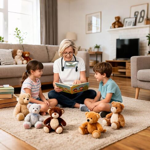 Magnifying Glass with Light for Reading,Hands Free Page Reading Magnifier for Books with 3 Color Dimmable, Neck Wear Large Screen Stand Glasses for Close Work Seniors Low Vision Rechargeable in Kuwait