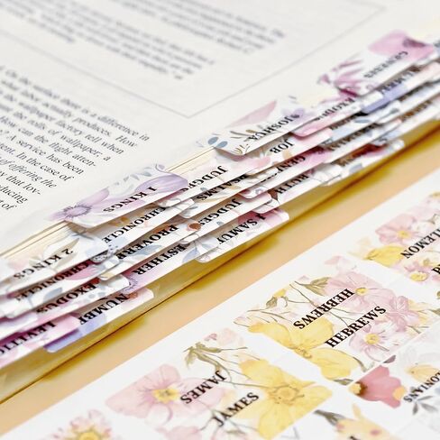 320 Pcs Bible Tabs with Christian Stickers - Laminated Large Print Book Index Tabs for Easy Navigation, Bible Study Supplies, Christian Gifts for Women in Saudi Arabia