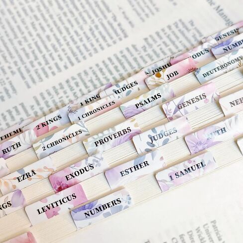 320 Pcs Bible Tabs with Christian Stickers - Laminated Large Print Book Index Tabs for Easy Navigation, Bible Study Supplies, Christian Gifts for Women in Saudi Arabia