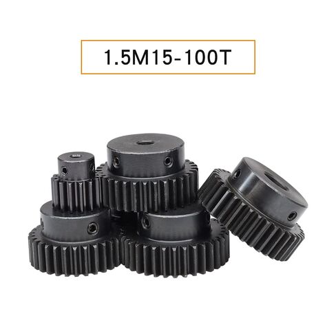 Spur Gear 1.5 M-32T Bore 8/10/12/14/15/16/17/18/19/20/25 mm Motor SC45#Carbon Steel Blackening High Frequency Quenching Industrial Bearings Gears(1.5M32T - Bore 12 mm) in Kuwait