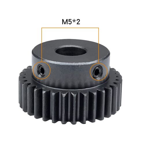 Spur Gear 1.5 M-32T Bore 8/10/12/14/15/16/17/18/19/20/25 mm Motor SC45#Carbon Steel Blackening High Frequency Quenching Industrial Bearings Gears(1.5M32T - Bore 12 mm) in Kuwait