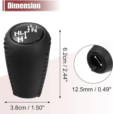 X AUTOHAUX Car Auto Automatic 4 Gear Stick Shift Knob for Toyota Land Cruiser Prado 120 2003-2009 Black Faux Leather in Kuwait