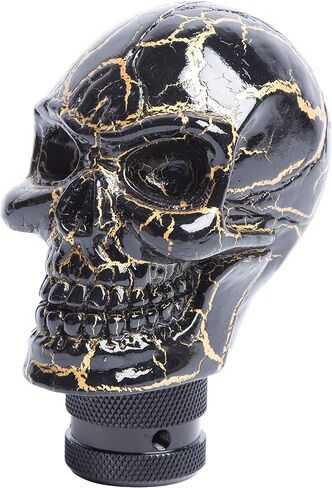 Skull Shift Gear Knob Head Gear Stick Shifter Knob Cool Style Gear Shifting Lever Handle Fit Most Manual Automatic Car Tuck Vehicle, TA12B, Black in Saudi Arabia