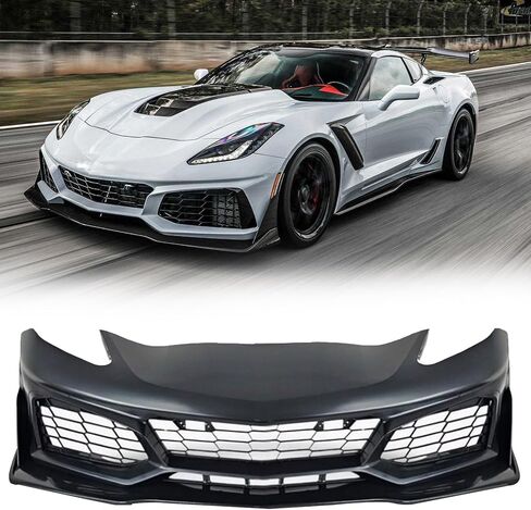 Bewild Front Bumper Body Kit Replacement For 2014-2019 Chevy Chevrolet Corvette C7 Modified Front Bumper Grille Kit Conversion To ZR1 Style in Saudi Arabia