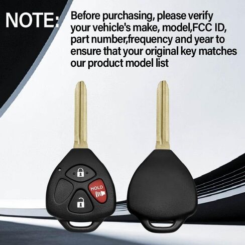 Car Key Fob Remote Keyless Entry Control GQ4-29T 312MHz 3 Button Replacement for 2008 2009 2010 2011 2012 2013 Toyota Corolla Matrix Venza Pontiac Vibe - 2 Pack in Kuwait