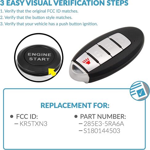 بديل Keyless2Go للمفتاح الذكي القرب ذو 4 أزرار Nissan KR5TXN3 285E3-5RA6A in Kuwait
