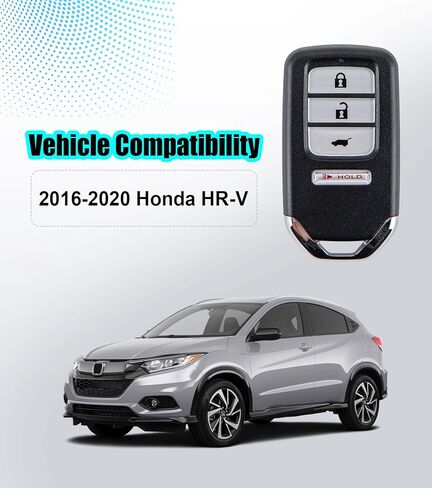 استبدال مجموعة برامج المفتاح الذكي Fob لـ 2016-2020 Honda HR-V للتحكم عن بعد للدخول بدون مفتاح 47 شريحة KR5V1X (مجموعة واحدة ذاتية الصنع) in Kuwait