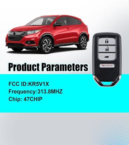 استبدال مجموعة برامج المفتاح الذكي Fob لـ 2016-2020 Honda HR-V للتحكم عن بعد للدخول بدون مفتاح 47 شريحة KR5V1X (مجموعة واحدة ذاتية الصنع) in Kuwait