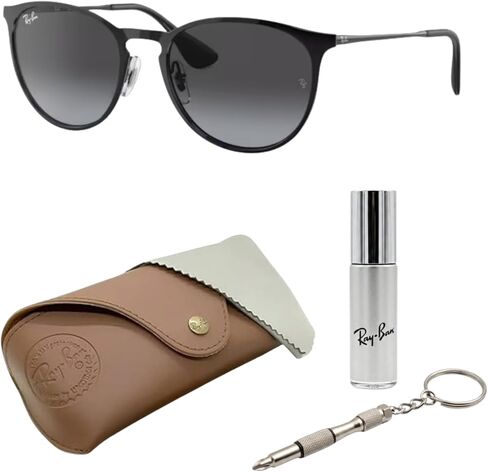 Ray-Ban RB3539 ERIKA Metal Polarized Phantos Shape Sunglasses With Eyewear Kit Bundle - Adjustable Nose Pads - Ideal Formal and Casual Wear Retro Sunglasses in Saudi Arabia