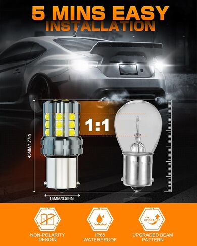 Compatible for Husqvarna Troy-Bilt Yard Machines Mower Tractor Fog Lights, 1156 BA15S Led Light Bulbs Work Lights Interior Bulb, Super Bright White, 2-Pack in Saudi Arabia