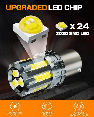 Compatible for Husqvarna Troy-Bilt Yard Machines Mower Tractor Fog Lights, 1156 BA15S Led Light Bulbs Work Lights Interior Bulb, Super Bright White, 2-Pack in Saudi Arabia