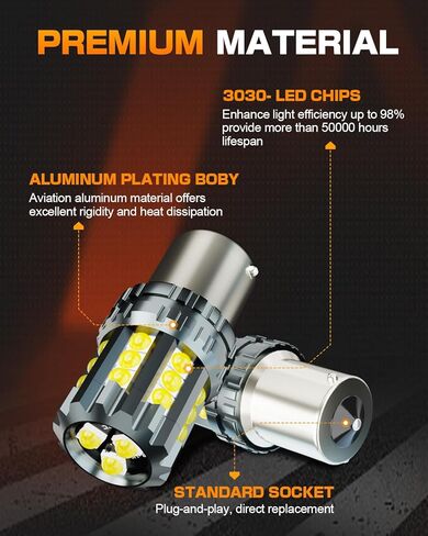 Compatible for Husqvarna Troy-Bilt Yard Machines Mower Tractor Fog Lights, 1156 BA15S Led Light Bulbs Work Lights Interior Bulb, Super Bright White, 2-Pack in Saudi Arabia