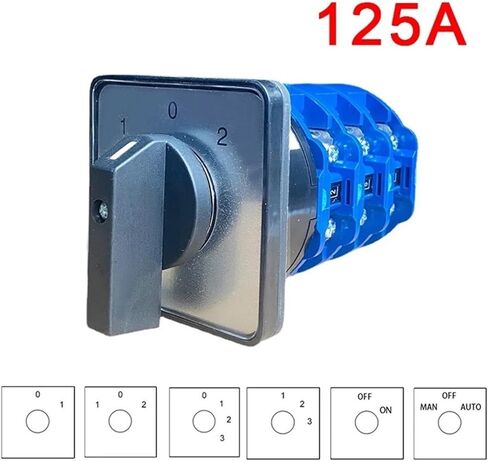 690V 125A Three Poles LW26-125/3 Multi Position Panel Mounting Cam Changeover Rotary Switch Silver Contact LW28 YMW26(1-2-3) in Kuwait