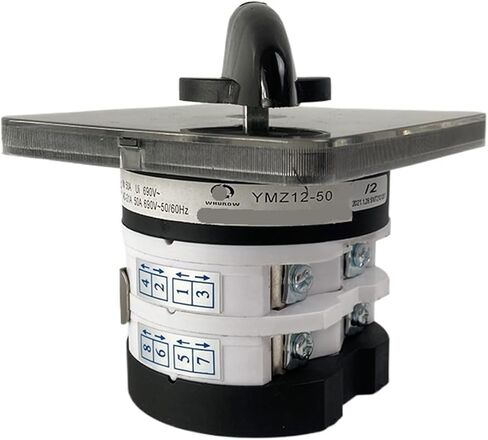 YMZ12-50/2 متعدد 0-4 مواضع 660 فولت 50 أمبير ثلاث مراحل 2 أقطاب اتصال فضي 8 محطات LW31 مفتاح كاميرا دوار للتحويل in Kuwait