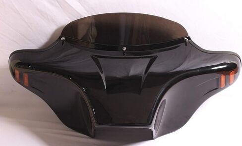 FA-1 Y+ Bat F0 Painted Batwing Fairing Windshield FOr Kawasaki Vulcan 900 Custom ABS Plastic with Amber Led Lights 6x9"speaker holes in Kuwait