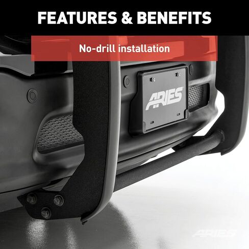 ARIES 5061 1-1/2-Inch Black Steel Grille Guard, No-Drill, Fits Select Ram 1500 in Saudi Arabia