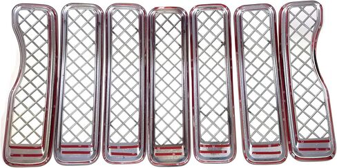 Trim Illusion Chrome Patented Front Grille Overlay for 2018-2023 Jeep Wrangler JL | Easy No-Tool Install | Triple Chrome Plated Finish | US Patented in Saudi Arabia