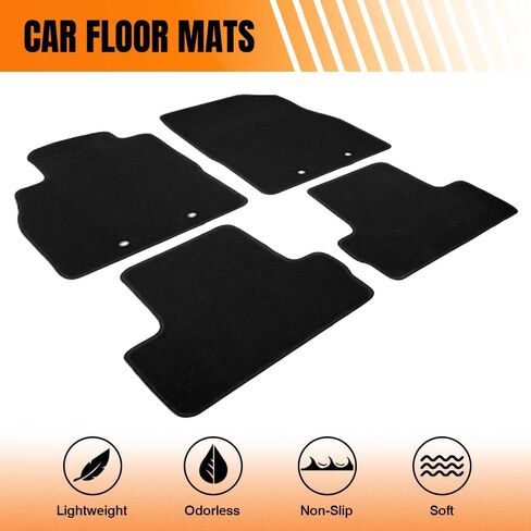 Car Floor Mat, Compatible with 2011-2015 Chevrolet Volt, Nylon Black Floor Liner Carpet Set, 4PCS in Kuwait