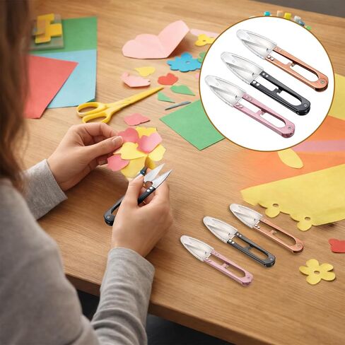Thread Cutter for Sewing, 6 Pack Metal Sharp Sewing Snips with Blade Covers Thread Snips for Sewing Precisions Thread Scissors for Trimming Leaves Knitting Gardening Embroidery Mini DIY Supplies in Saudi Arabia