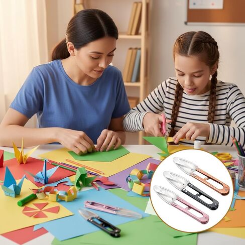 Thread Cutter for Sewing, 6 Pack Metal Sharp Sewing Snips with Blade Covers Thread Snips for Sewing Precisions Thread Scissors for Trimming Leaves Knitting Gardening Embroidery Mini DIY Supplies in Saudi Arabia