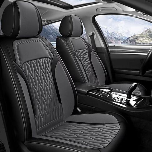 غطاء مقعد السيارة من AOMSAZTO مناسب لسيارة Jeep Renegade 2015 2016 2017 2018 2019 2020 2021 2022 2023 2024 2025 واقي وسادة مقعد السيارة المقاوم للماء من الجلد مجموعة كاملة باللون الأسود in Kuwait