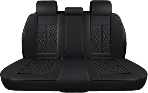 Premium Faux Leather Fully Covered Car Seat Cover Custom Fit for Mitsubishi Outlander/Outlander Sport 2011-2023 2024 Non-Slip Interior Seat Cushions Protectors (Full Set 5 Seats,Grey Line) in Saudi Arabia
