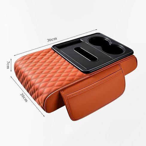 Car Armrest Box Cover Mat for Lincoln Town Car 2000-2004 2005 2006 2007 2008 2009 2010 2011, Leather Middle Console Cover Stylish Car Decoration Accessories,G Grey in Kuwait