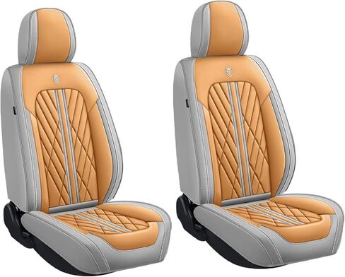 Premium Faux Leather Fully Covered Car Seat Cover Custom Fit for Mitsubishi Outlander/Outlander Sport 2011-2023 2024 Non-Slip Interior Seat Cushions Protectors (Full Set 5 Seats,Grey Line) in Saudi Arabia