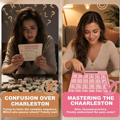 Solo Mahjong Board Pink Charleston Trainer & Passing Guide Solo Practice Cheat Sheet for Beginners NMJL Rule Tabletop Accessory in Saudi Arabia