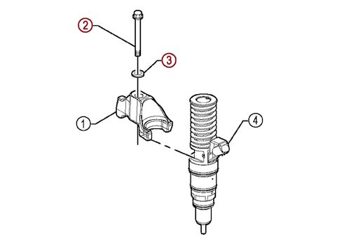 Injector Seals & Washer Kit with Bolt for Detroit Diesel 14L for 6 injectors (23537111) in Saudi Arabia