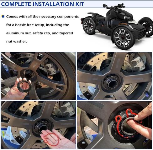 Wheel Nut Removal Socket Tool & Can-Am Ryker Rally 600 900 ACE Wheel Nut/Safety Clip/Tapered Spacer Set 705402730 529036457 in Kuwait