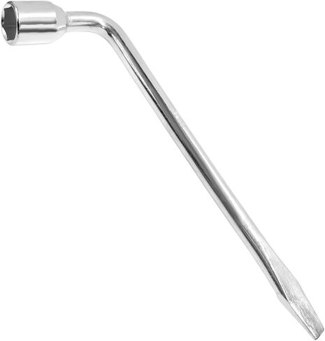 19mm Car Spare Tire Lug Wrench, Heavy Duty L-Type Wrench Tool with Hexagon Slotted End Socket, Universal Spare Tire Replacement Tool for Most Vehicles, Car Accessories in Saudi Arabia