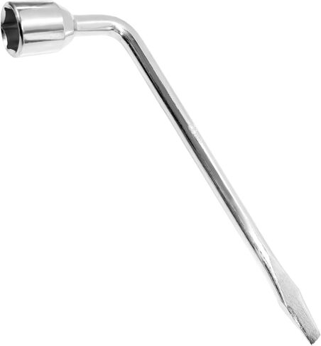 19mm Car Spare Tire Lug Wrench, Heavy Duty L-Type Wrench Tool with Hexagon Slotted End Socket, Universal Spare Tire Replacement Tool for Most Vehicles, Car Accessories in Kuwait