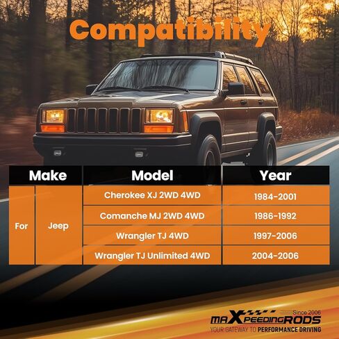 maXpeedingrods Fixed Lower Control Arms for Jeep Cherokee XJ Wrangler TJ LJ Comanche MJ w/3-4.5" Lift, Poly Bushing with Zerk Fittings in Kuwait