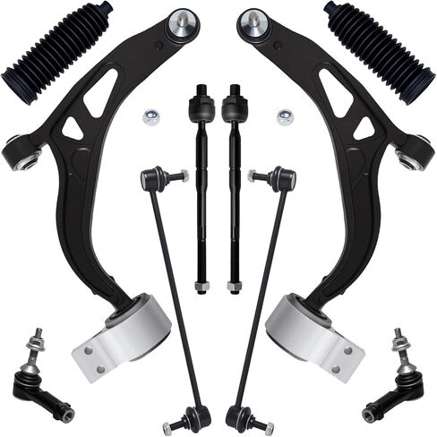 AUQDD 10Pc Front End Suspension Kit Fit For 2011-2019 Fo-rd Explorer, 2 Lower Control Arm w/Ball Joint 2 Sway Bar Link 4 Inner Outer Tie Rod End (# K622215 K622216 K750616 EV800893 ES800952) in Kuwait