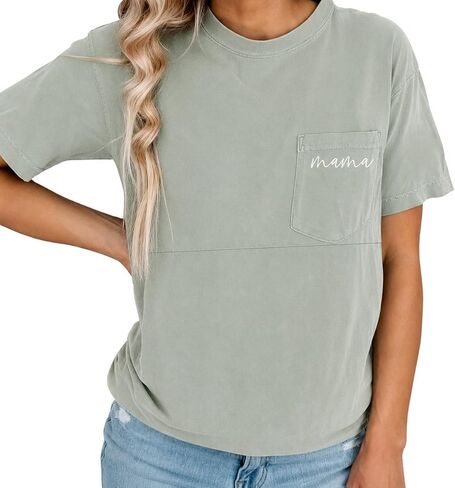 Comfort Breastfeeding Shirts for Women Mama Zipper Nursing Tops Distressed Pregnancy Clothes with Pocket in Saudi Arabia