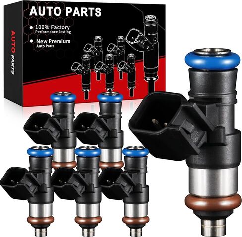 Fuel Injectors Fits for:-Ford Edge Explorer Flex F150 Transit150 Transit250 Transit350 for:-Mustang for:-Lincoln MKX V6 3.5L 3.7L 2011-2019 6PCS OE#0280158191, FJ1116, 822-11214 in Saudi Arabia