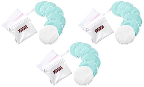Momcozy Reusable Nursing Pads, Innovative Use of One Way Moisture-Wicking Fabric & 4 - Layer Washable Breast Pads, Super Absorbent and Large Capacity, 18 Pack + Wet and Dry Separation Bag + Wash Bag in Saudi Arabia