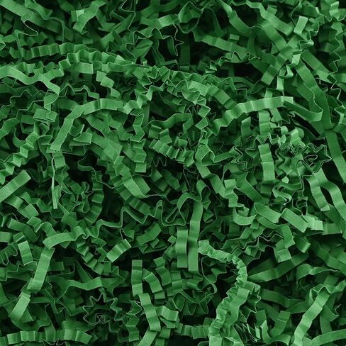 Raissily 1.5LB/700g Crinkle Cut Paper Shred Filler, Packing Grass Cushion Paper for Christmas Wedding Birthday Anniversary Valentine's Day Confetti Box Filling Wrapping Gift Decoration (Green) in Kuwait